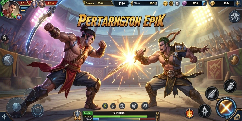 Tampilan seru dalam pertarungan 8364 dengan grafis memukau.
