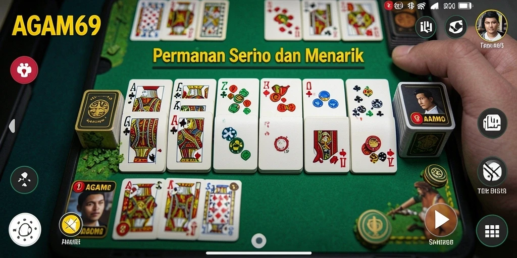 Tampilan screenshot AGAM69 menampilkan aksi permainan Domino yang seru.