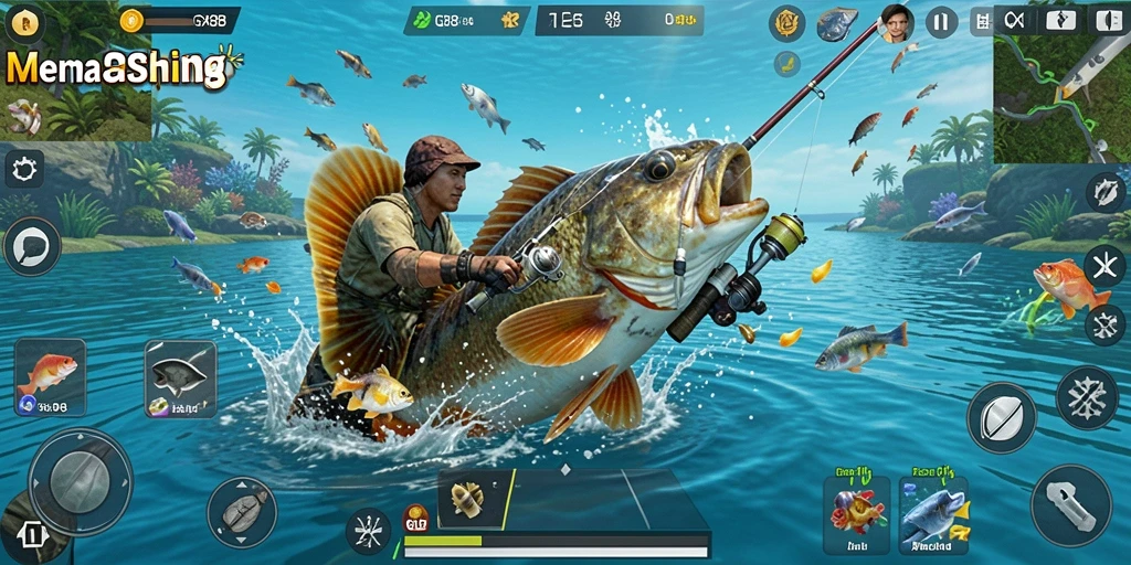 Tangkapan layar menunjukkan aksi memancing seru di GX88 dengan grafis yang menakjubkan.
