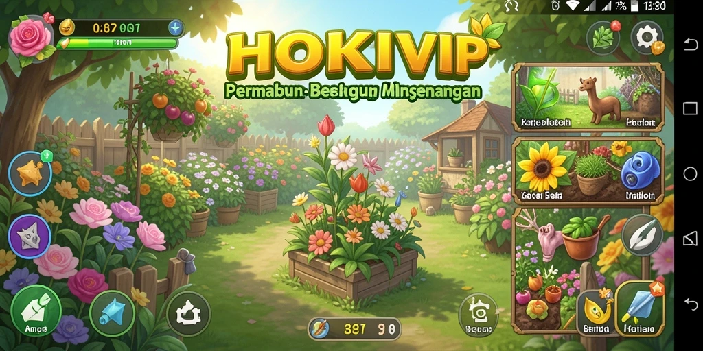 Screenshot HOKIVIP memperlihatkan gameplay pertanian yang menarik.