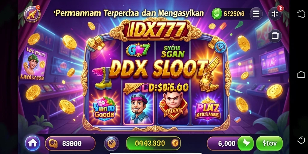 Gameplay Slot IDX777 dengan grafis menarik dan fitur bonus mengasyikan.