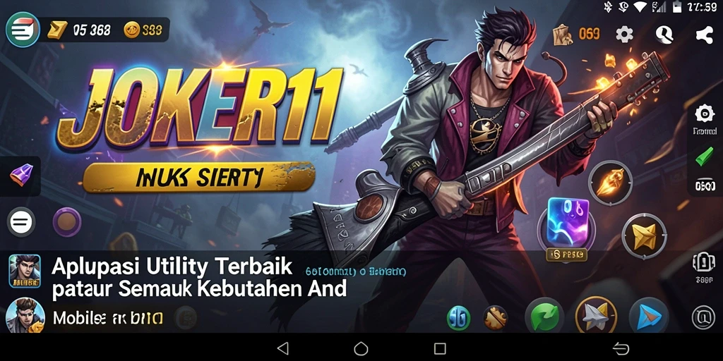 Screenshot utama JOKER11 menampilkan antarmuka aplikasi yang intuitif dan fungsional.