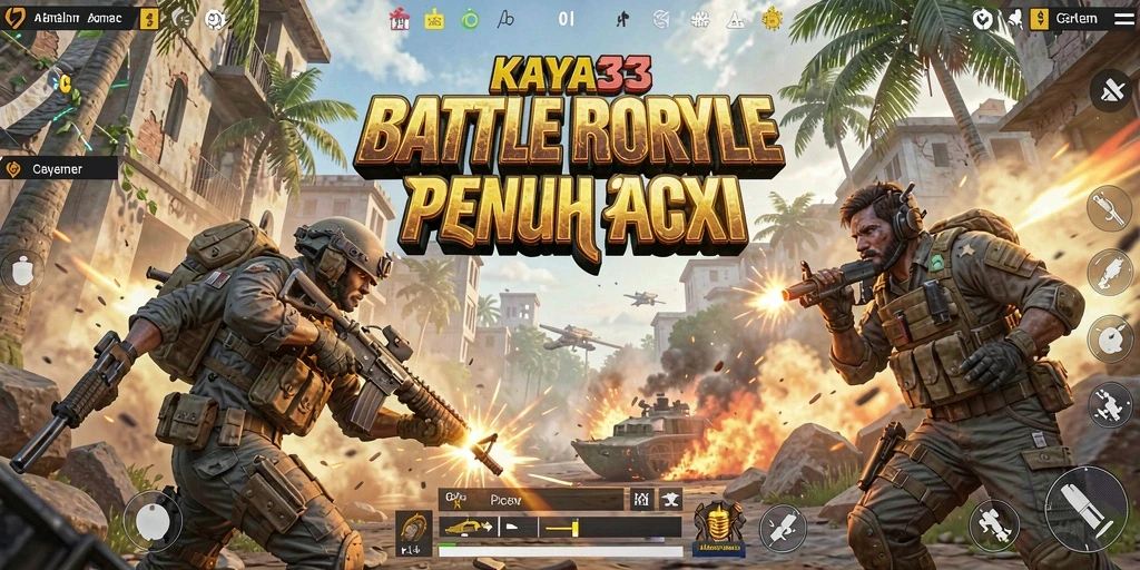 Tangkapan layar menampilkan aksi mendebarkan dalam permainan Battle Royale.