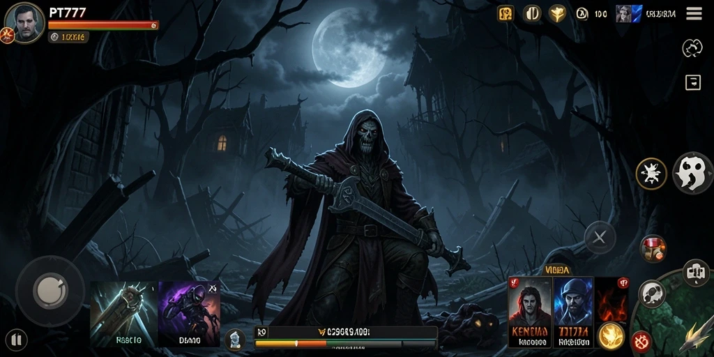 Screenshot menampilkan gameplay PT777 yang menegangkan dan mencekam.