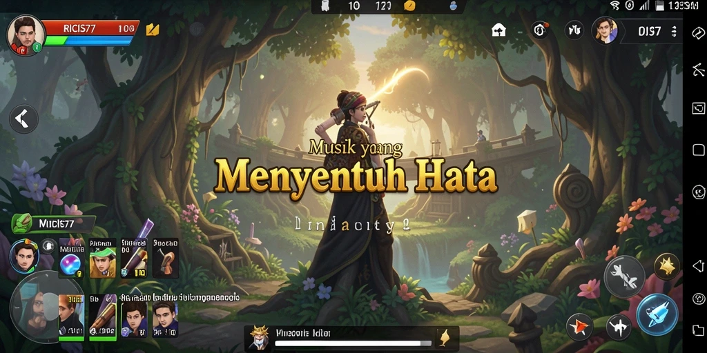 Gameplay RICIS77 yang seru dengan berbagai pilihan lagu.