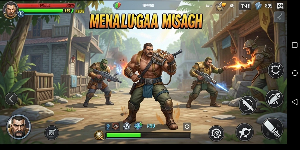 Tampilan gameplay RP99 yang memukau dengan pertarungan strategi.