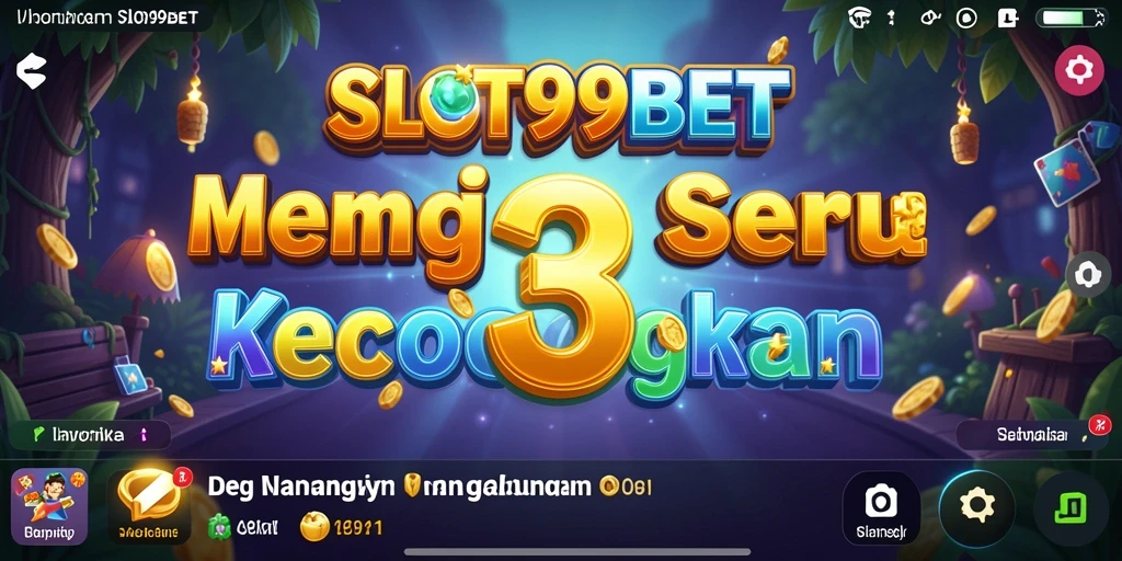 Tampilan gameplay SLOT99BET dengan simbol berwarna cerah dan tantangan Match-3.
