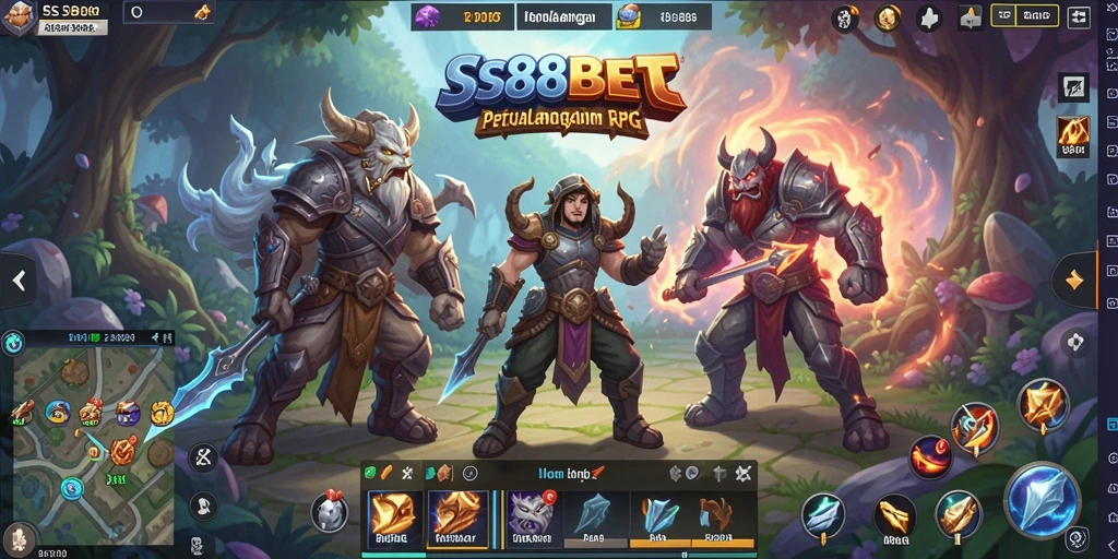 Screenshot gameplay SS88BET menampilkan pertempuran seru dan karakter yang beragam.