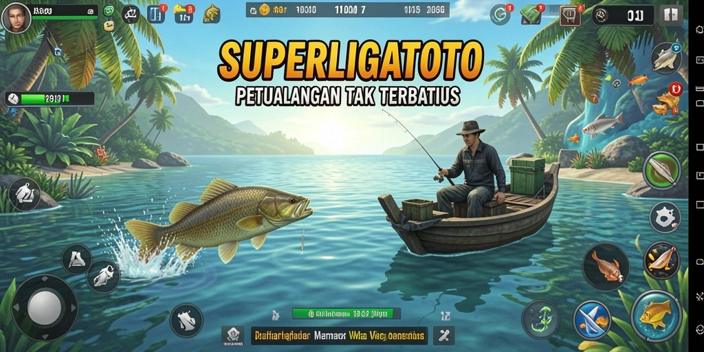 Gameplay menarik dalam <strong>SUPERLIGATOTO</strong> menampilkan pengalaman memancing yang realistis.