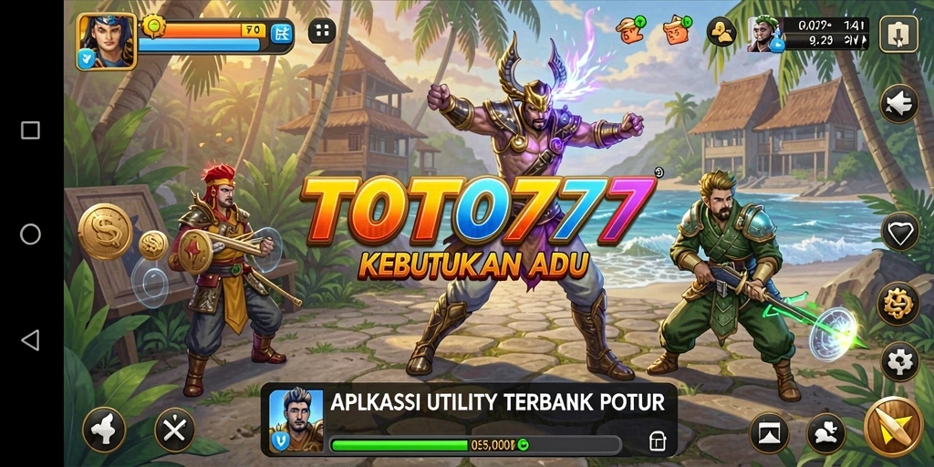 Screenshot aplikasi TOTO777 menampilkan berbagai alat bantu untuk kebutuhan sehari-hari.