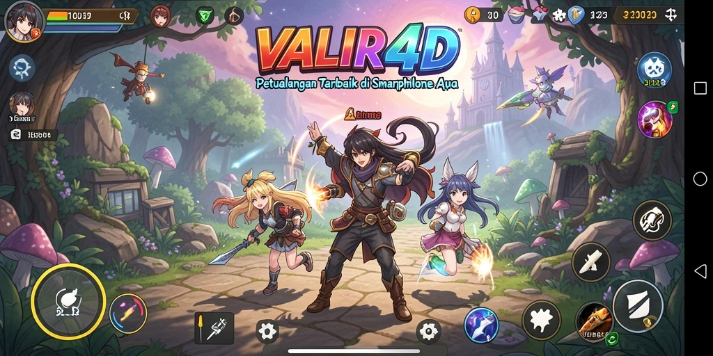 Screenshot menampilkan aksi gameplay seru dalam dunia Anime VALIR4D.